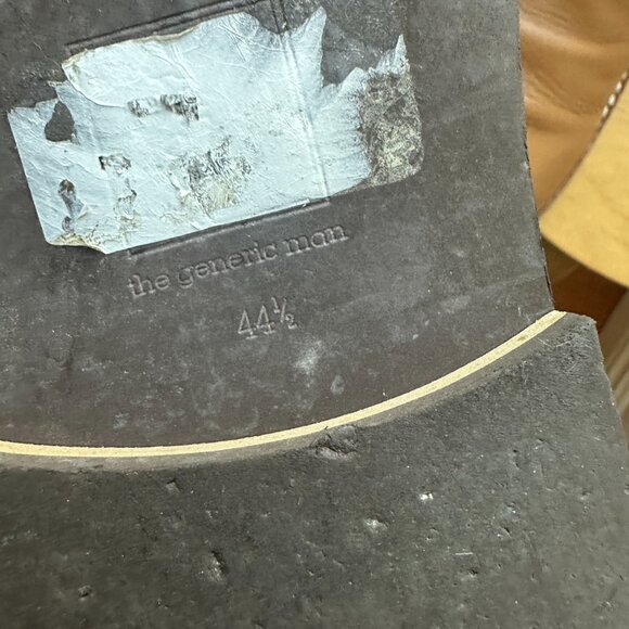 The Generic Man Handmade Caramel Leather Chukka Boots, Sz 44.5/US 11 - Picture 10 of 12